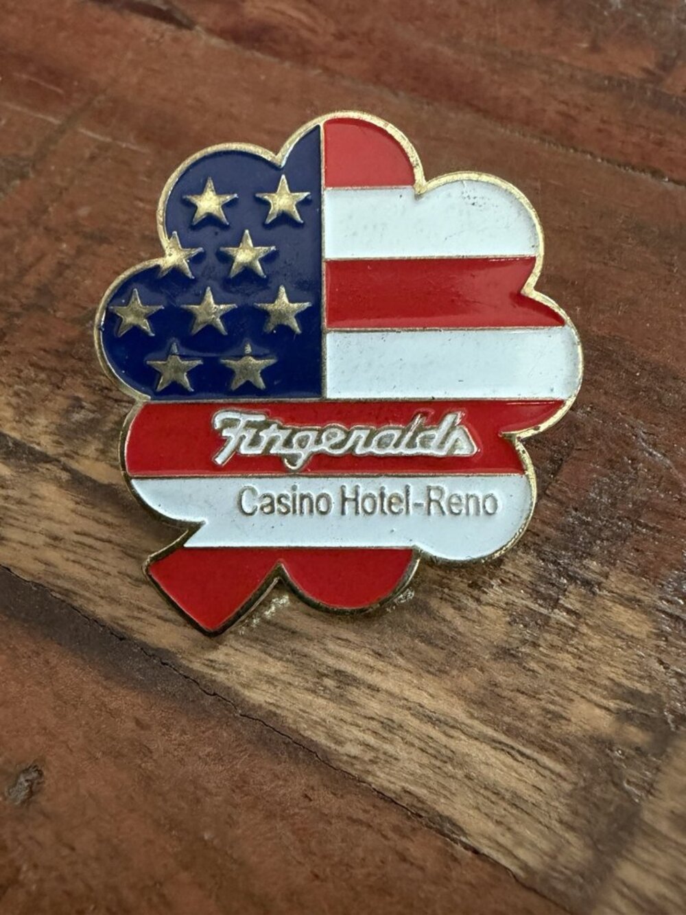 Fitzgerald's Casino Hotel Reno NV Souvenir Lapel Pin Patriotic Stars & Stripes